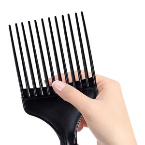 Prix d'usine, vente en gros, brosse à cheveux afro professionnelle à dents larges en plastique, peigne courant pour salon de beauté, avec logo personnalisé - Product Image 3