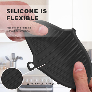 Mini mitaines de four en <span class=keywords><strong>Silicone</strong></span> résistant à la chaleur nettoyage de <span class=keywords><strong>cuisine</strong></span> protecteur de <span class=keywords><strong>doigt</strong></span> poignées de pincement gants de cuisson et porte-casserole - Product Image 3