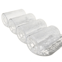 Abat-jour en verre transparent craquelé en forme de tube cylindrique, couvercle décoratif de remplacement pour applique murale intérieure