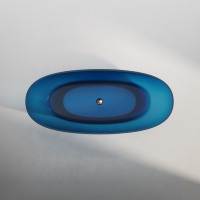 Baignoire ovale autoportante en résine transparente de style européen MT4010 avec fonction de trempage et drain intégré pour salle de bain d'hôtel de luxe