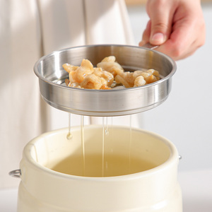 Pot à huile multifonction portable en céramique <span class=keywords><strong>Metka</strong></span> modèle 8366 avec filtre en acier inoxydable 304, capacité de 1500 ml et couvercle - Product Image 3