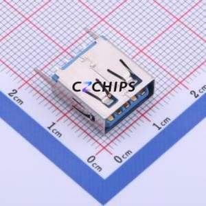 916-262A205IY30200 USB Connector Through hole Component (THT) Connector Type-A USB 3.0 Female Through Hole - Product Image 1