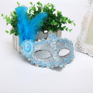 Longstar 2023 Hotselling En Gros <span class=keywords><strong>Venise</strong></span> Style En Cuir Plume Mascarade Masque Avec Chapeau Décoratif Pour Halloween - Product Image 4