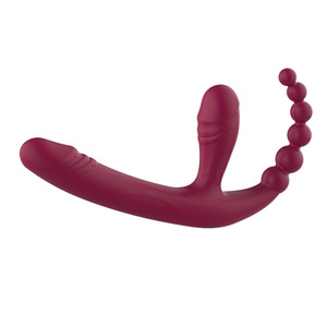 Adult sex toys, lesbian wearable penis, double-headed and triple-headed dildo, three-point stimulation female <b>masturbator</b> - Product Image 2