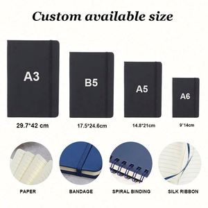 Customizable Journal Hard Cover Leather A5 <b>Spiral</b> <b>Bound</b> <b>Notebook</b> School Custom Binding Planners <b>Notebooks</b> with Smooth Paper - Product Image 3