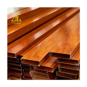 <span class=keywords><strong>Tube</strong></span> rectangulaire en <span class=keywords><strong>aluminium</strong></span> à grain de bois sur mesure pour fabricant, robuste, <span class=keywords><strong>50</strong></span>*100 |   Utilisation en architecture et en façade - Product Image 1