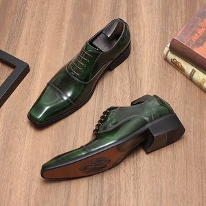 Chaussures habillées pour hommes 2025 – Toutes saisons, bout pointu à trois boutons, en cuir véritable, respirantes, antidérapantes, légères, semelle en caoutchouc - Product Image 3