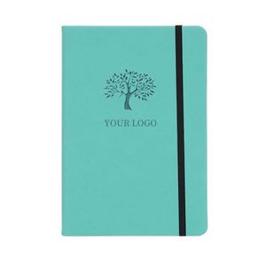 Vegan Leather Wrapped Cost Effective Hardbound Notebook Stitched Binding Hot Stamped With Bookmark - Product Image 3