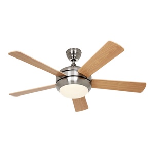 Prix fabricant : Ventilateur de plafond 52 pouces à 5 pales avec moteur à lumière puissante 3 couleurs, ventilateur de plafond lumineux pour chambre à coucher - Product Image 1