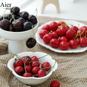 Décoration en mousse <span class=keywords><strong>cerise</strong></span> rouge 3D Aierflorist, taille 2,5 cm, <span class=keywords><strong>cerise</strong></span> artificielle parfaite pour la Saint-Valentin, Pâques, Noël, la maison, la fenêtre - Product Image 1