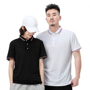 เสื้อโปโลผ้าไหมน้ำแข็งพิมพ์ลายโลโก้ DIY สำหรับผู้ชายและผู้หญิง  ปรับแต่งได้ - Product Image 6