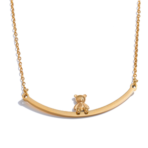 Jinyvoi 4275 Fashion Design carino orso <span class=keywords><strong>collana</strong></span> pendente in acciaio inox squisito romanzo <span class=keywords><strong>collana</strong></span> pendente per le donne gioielli regalo - Product Image 1
