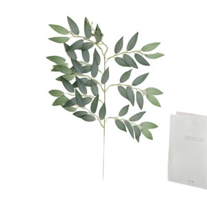 Feuilles d'eucalyptus artificielles Wen Hope, vertes, à tige unique, en soie, pour décoration intérieure, murale, accessoires de photographie - Product Image 5