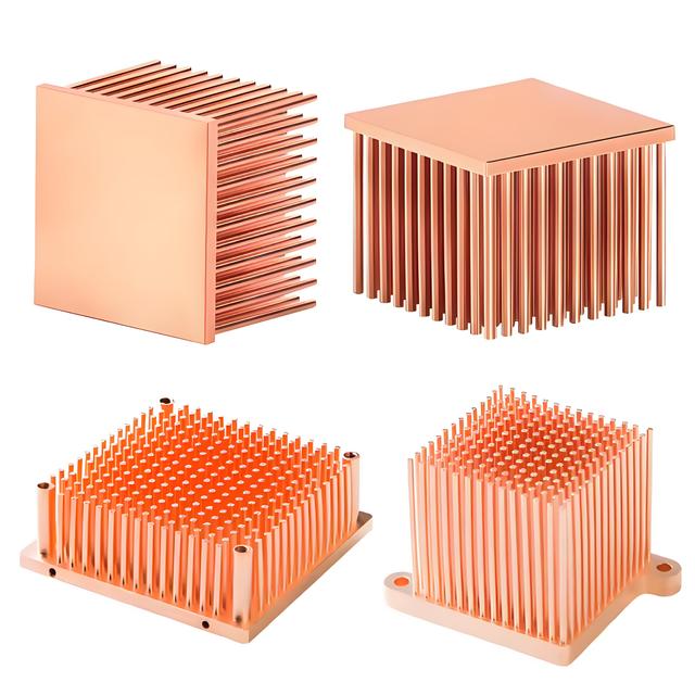 Dongguan Custom Cnc Square Round Pin Fin Heatsink Cooper Servers Cooler Cold Forging Led Light Cpu Radiators Heat Sink