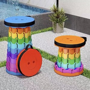 Taburete Plegable Telescópico para Exteriores, Altura Ajustable, Material Plástico, Portátil para <span class=keywords><strong>Camping</strong></span> y Pesca, Silla Plegable - Product Image 2