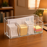 Boîte de rangement pour reçus en acrylique Calic, transparente, pour bureau, pour factures, notes, classement, taille personnalisée, OEM, vente en gros