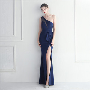 19859 estilo popular malla con volantes transparente ceremonial alojamiento ocasión formal vestido <span class=keywords><strong>de</strong></span> <span class=keywords><strong>noche</strong></span> largo - Product Image 3