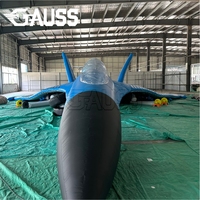 Modèle tactique de chasseur gonflable J-11B bleu, en PVC durable, rapport de taille 1:1, qualité OEM, pour haute altitude