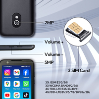 TIQ MINI M5S Popular, Teléfono Inteligente con Doble SIM, Envío Gratuito, Venta al por Mayor, Botón Inteligente, Pantalla Táctil, Teléfono Google con Android 13