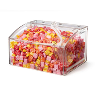 Boîte distributrice de céréales transparente en plastique sans BPA, grande capacité, avec pelle, conteneur de rangement pour collations et aliments secs pour garde-manger