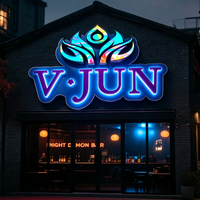 Enseigne murale lumineuse publicitaire commerciale personnalisée en acier inoxydable avec logo 3D rétroéclairé par LED, motif et icône, pour salons de beauté et spas