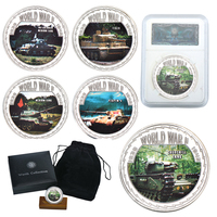 Moneda Conmemorativa de la Segunda Guerra Mundial, Tanque Sherman de Churchill, Moneda de Desafío de Metal Plateado para Colección