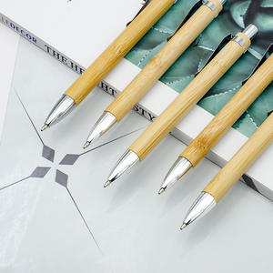 재활용 클릭 에코 친화적 인 대나무 펜 하이 퀄리티 개인화 된 나무 사용자 정의 로고 호텔 편의 시설 볼 포인트 볼펜 - Product Image 6