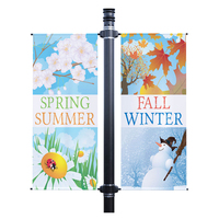 Promotion Logo imprimé personnalisé événements en plein air affiche campagne de sublimation publicité Double face PVC lampadaire bannière