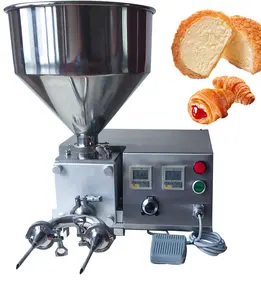ZD200B Automatic Puff Cake Donut Injecting Cheese Cream Machine For Bakery Shop Automatic High Viscosity Liquid Filling Machine