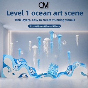 Decorazione OM in PVC a Tema Oceano, Meduse Sospese per Allestimento Aula, Esposizione in Centri Commerciali e Vetrine - Product Image 4
