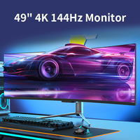 Moniteur de Jeu Incurvé R3800 49 Pouces, Écran Ultra Large 5K, Montage Mural ou sur Bureau, Moniteur Gaming PC LED