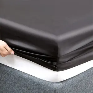 6A级防过敏定制深口袋19毫米100% 丝绸床贴合床单大号