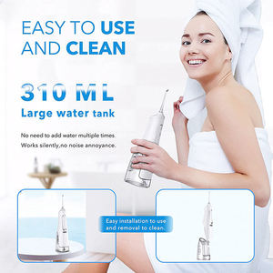 เครื่องฉีดน้ำทำความสะอาดช่องปากแบบไฟฟ้า 4 โหมด 310 มล. ถังน้ำแบบถอดได้ IPX7 กันน้ำ ชาร์จ USB ได้ ทำความสะอาดฟันสำหรับใช้ในบ้าน - Product Image 6