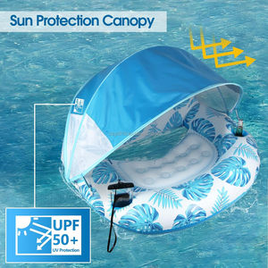 Kolam Renang kursi santai mengambang, sandaran kepala ergonomis dapat disesuaikan kolam renang tiup dengan kanopi - Product Image 2