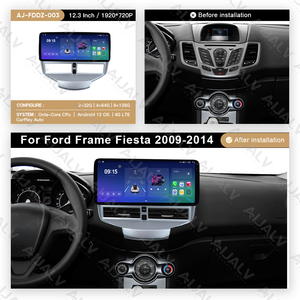 Cornice Radio <span class=keywords><strong>Auto</strong></span> Aijia Popolare da 12,3 Pollici con Android <span class=keywords><strong>Auto</strong></span> Wireless e Carplay per <span class=keywords><strong>FORD</strong></span> <span class=keywords><strong>Fiesta</strong></span> 2009-2014 - Product Image 4
