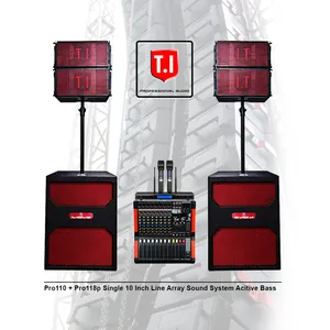 Single 10 Inch Dj Powered Audio Sound Equipment 2 Way Music Line Array Speakers For Show