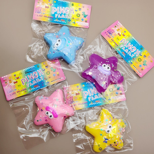Jouet anti-stress à presser en forme d'étoile de mer pentagramme mignon et moelleux avec colle liquide et bouche amusante pour enfants et adultes - Product Image 6
