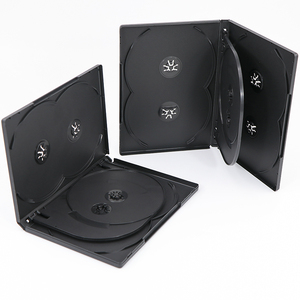 SUNSHING Black <b>Disc</b> DVD Cases with Flip Trays Durable CD Movie Game Case <b>Plastic</b> <b>Disc</b> Storage Box Double CD DVD Case - Product Image 1