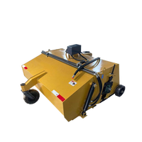 Rainbow 1800mm Geschlossene Kehrbürste mit Stahldraht-Nylon-Hybridbürste, 0,6m³ Trichter, Gabelstapler-Montage für die Straßenreinigung von Schutt und Abfällen