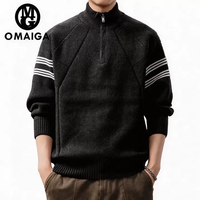 OMG Pull tricoté personnalisé tendance, anti-plis, anti-rétrécissement, respirant, séchage rapide, en Laine/Cachemire, coupe oversize, chaud, pour homme, hiver
