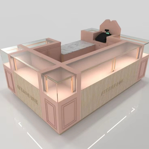 M2 hiển thị UK màu hồng trung tâm mua sắm đồng hồ hiển thị Showcase tùy chỉnh tủ kính đồ trang sức <span class=keywords><strong>kiosk</strong></span> để bán - Product Image 1