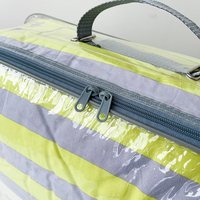 Sac rétractable en PVC personnalisable, emballage transparent imperméable pour draps, chaussettes, vêtements, fourrure, fermeture éclair supérieure, impression de logo