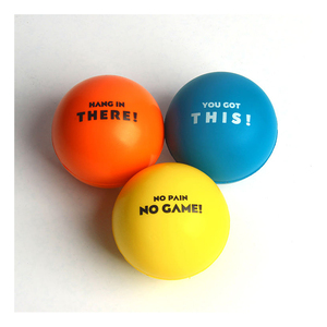 TOYSRUNNER Customized Logo 50mm Dia PU Foam <b>Ball</b> Shape Educational Stress Reliever with Squeeze Emoticons Bath Toy - Product Image 4