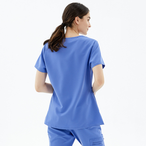 Traje exfoliante elástico de 4 vías para médicos, proveedores de China, precio de promoción de uniformes de Hospital - Product Image 3