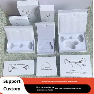 Boîte d'emballage cosmétique en résine pour masseur, avec couvercle magnétique rabattable, type livre, pour rouleau de jade et planche Gua Sha, en stock - Product Image 3