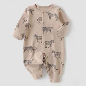 Ropa de Punto de Algodón Orgánico de Alta Calidad al por Mayor, Nuevo Diseño 2025, Mamelucos de Marca para Bebés Recién Nacidos de 12 Meses, Ropa de Verano para Niños - Product Image 3