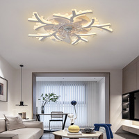 Ventilateur de plafond LED moderne en acrylique avec télécommande pour salon, chambre, décoration intérieure et hôtel – Design créatif