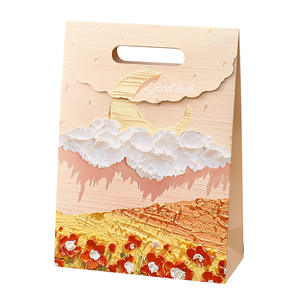 Venta al por mayor de bolsas de papel Kraft con pintura al óleo de arte exquisito clásico hechas a medida para Tartas, regalos de cumpleaños para niños y niñas - Product Image 4