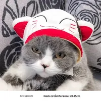 Chapeau tête de chat ou de lion en polyester écologique TongMao, costume amusant pour animaux de compagnie, décoration photo pour chiot, Halloween, toutes saisons