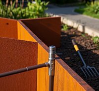 Bordure de jardin en acier corten de style vintage pour articles de jardinage